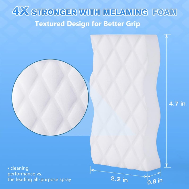 squish Magic Sponge Eraser, 10 Count Magic Cleaning Pads for Walls Oven, Kitchen, and Shoe Cleaner, Magic Erasers with Melamine Foam, Universal Cleaner - Image 2